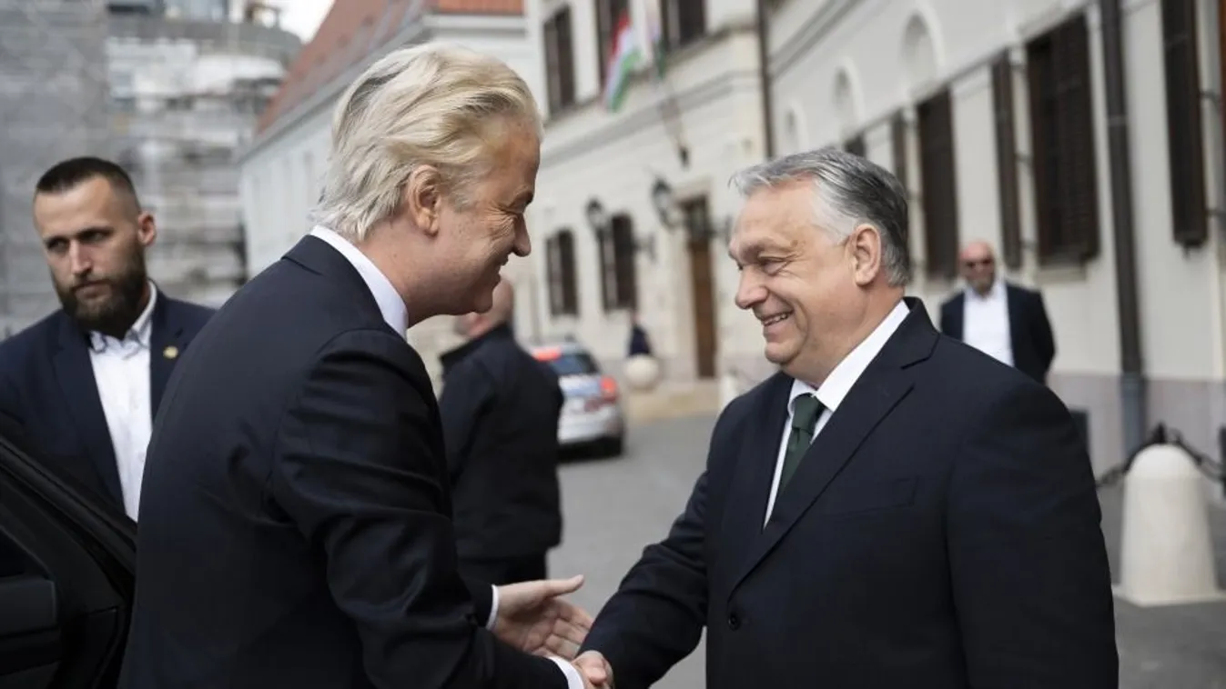 Orbán Viktor fogadta a holland Szabadságpárt vezetőjét, OrbánViktor, Geert Wilders, GeertWilders