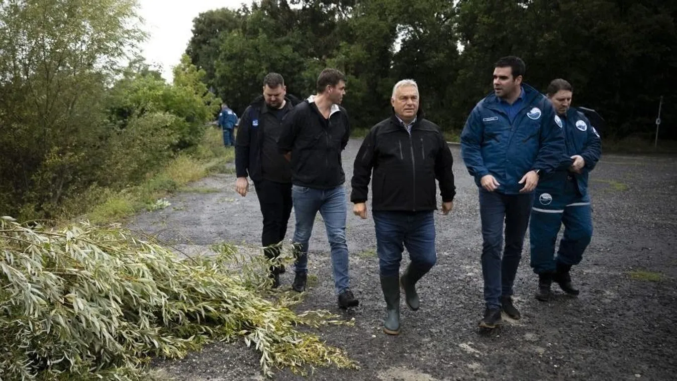 Orbán Viktor ellenőrizte az árvízvédelmi felkészülést, OrbánViktor,  2024.09.15.