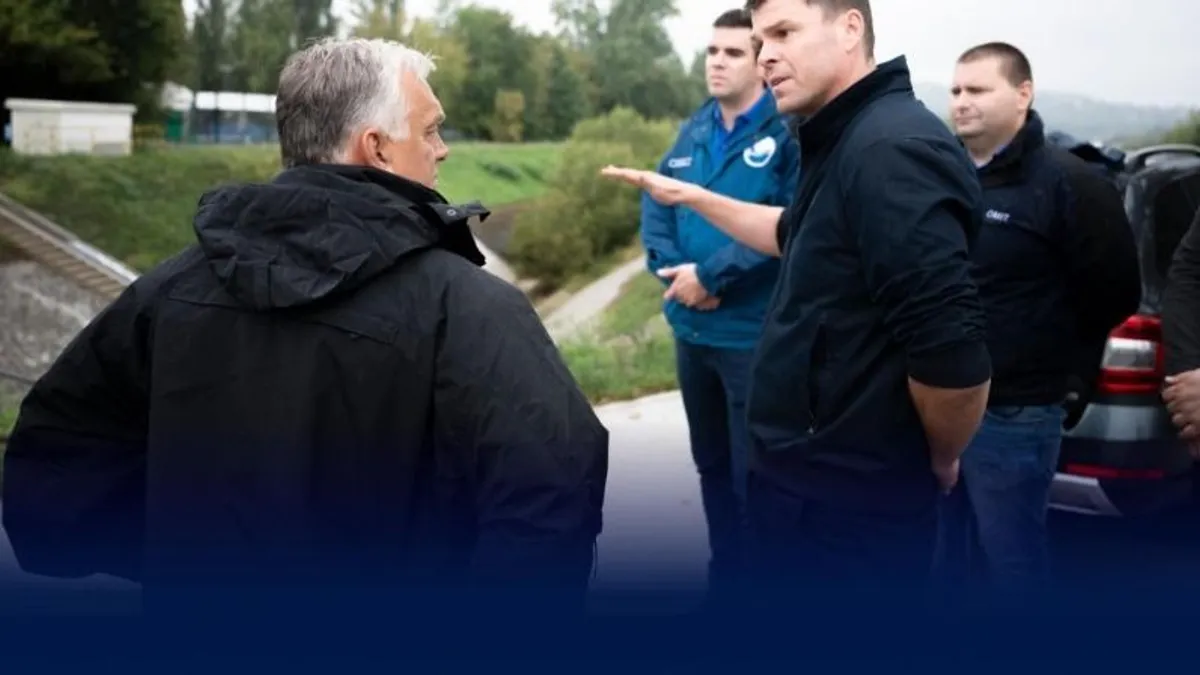 Orbán Viktor árvízvédelmi ellenőrzést tartott