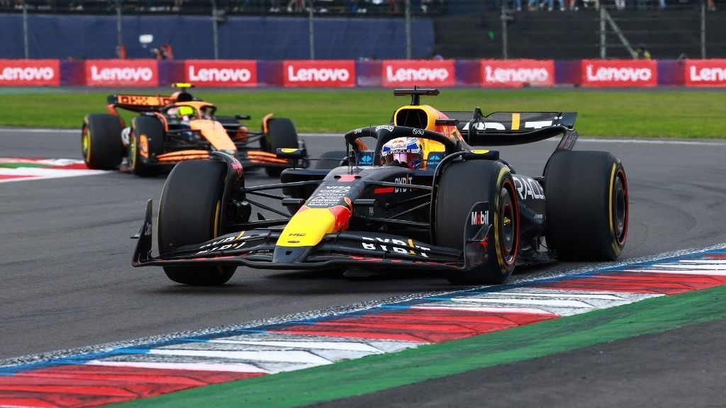 Forma-1, F1, Mexikóvárosi Nagydíj, Lando Norris, F1-es futam, 2024, rajt, Max Verstappen, futam