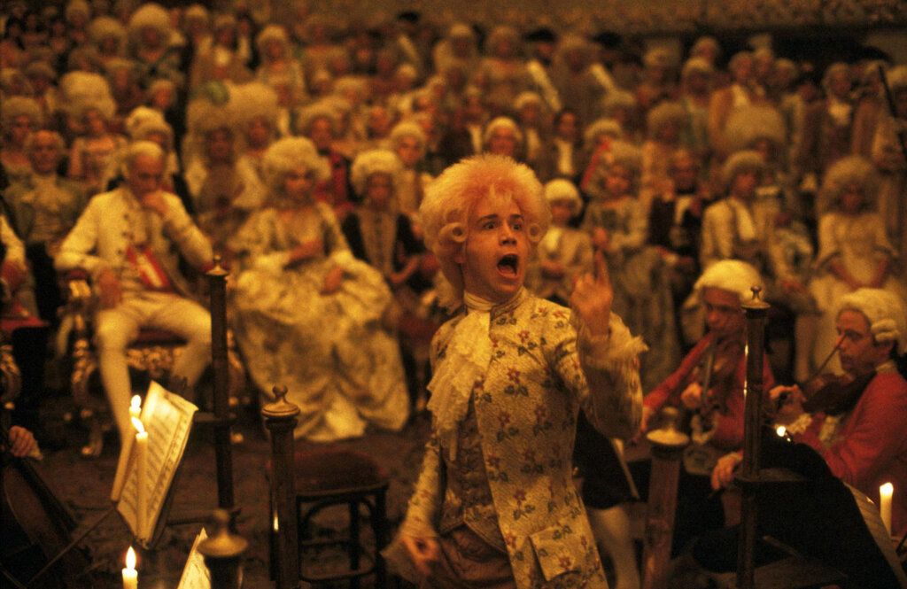 TOM HULCE  in AMADEUS (1984).