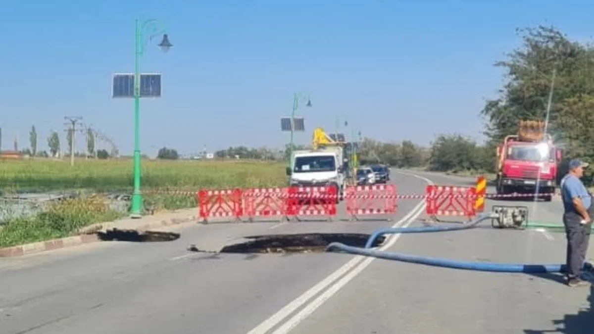 Beszakadt egy úttest Romániában, többen megsérültek