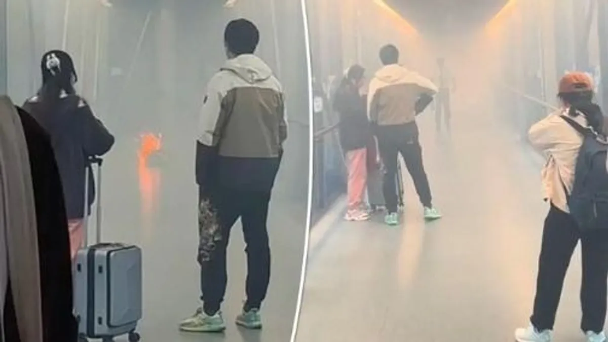 Felrobbant egy utas táskája a sanghaji repülőtéren, rémült utasok tucatja menekült