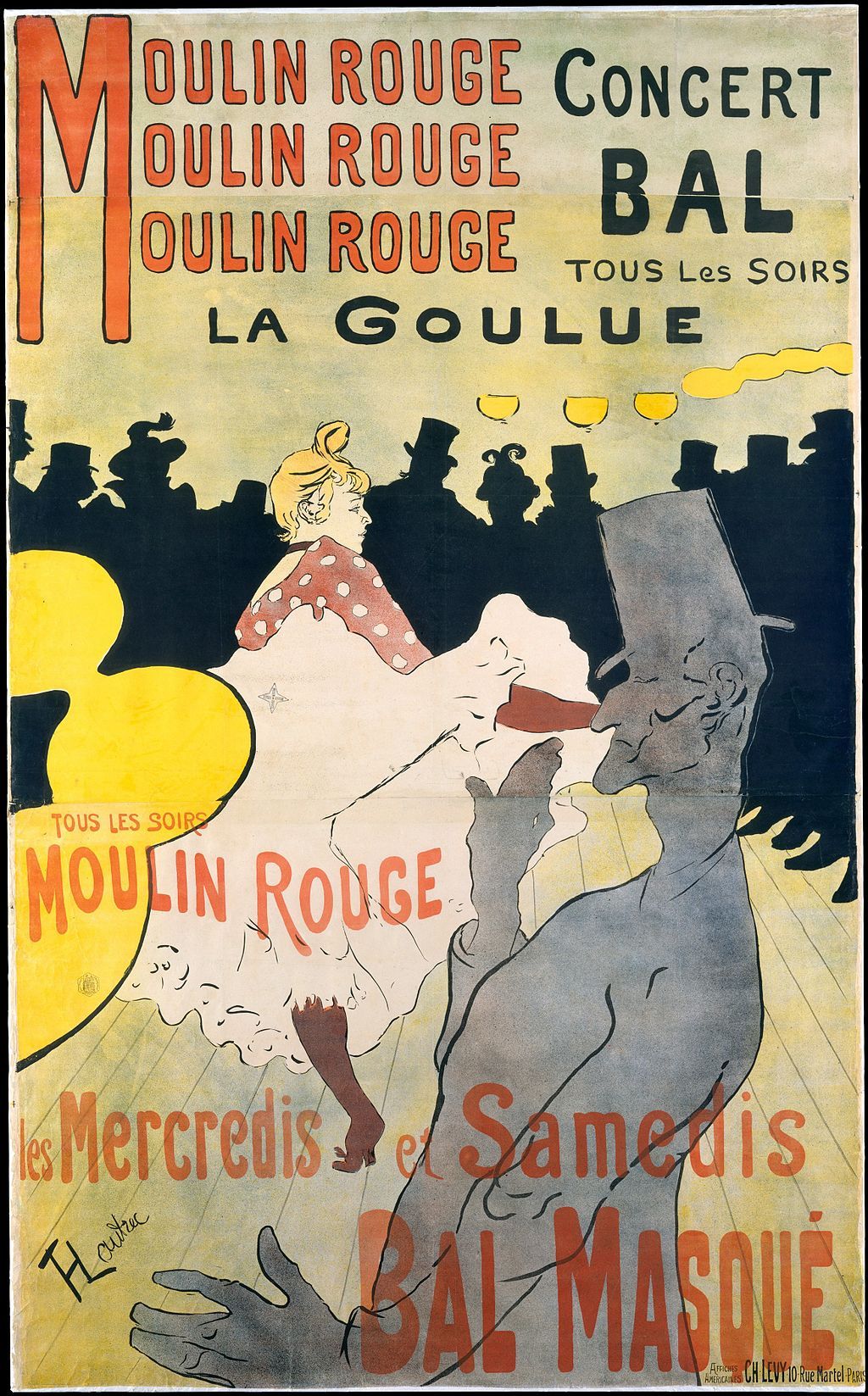 Moulin Rouge, Henri de Toulouse-Lautrec, Párizs