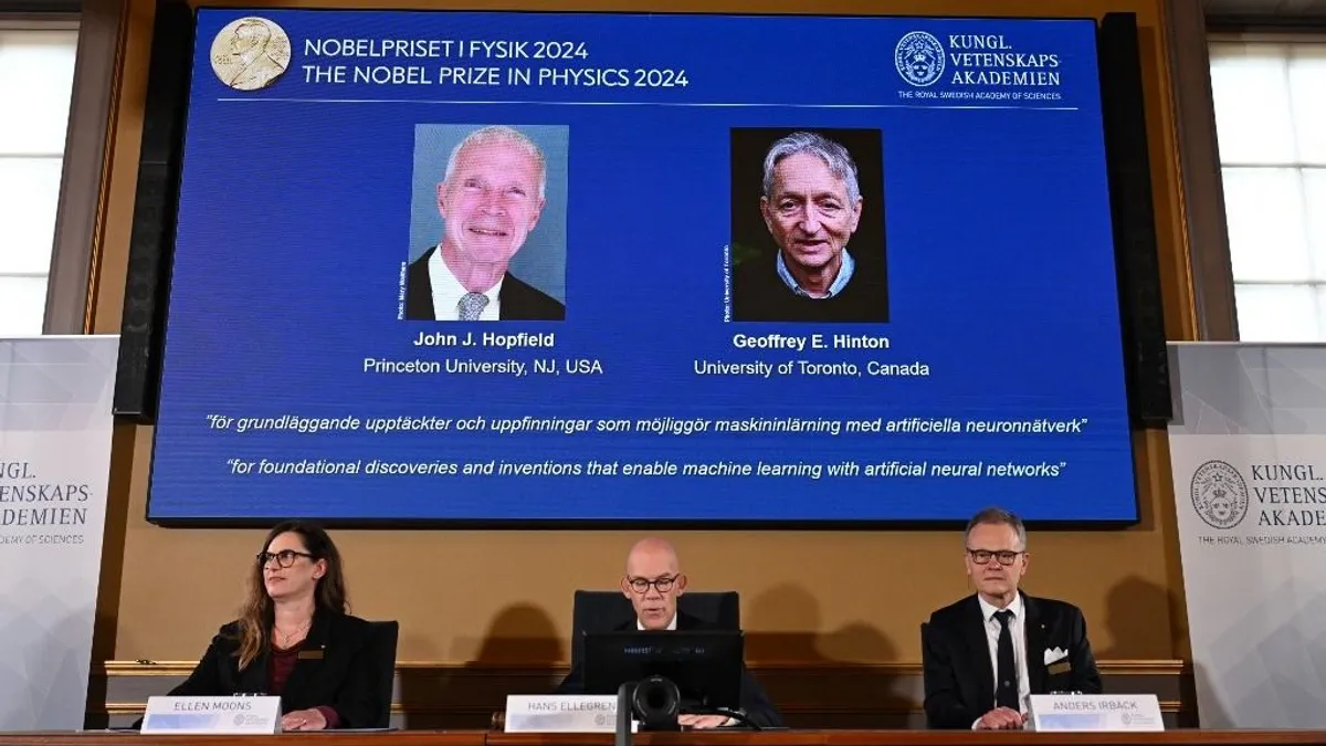 A mesterséges intelligenciáért járt idén a fizikai Nobel-díj