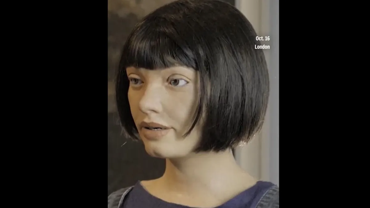Rengeteg pénzért árverezhetik el az első humanoid robot által készített festményt - videó