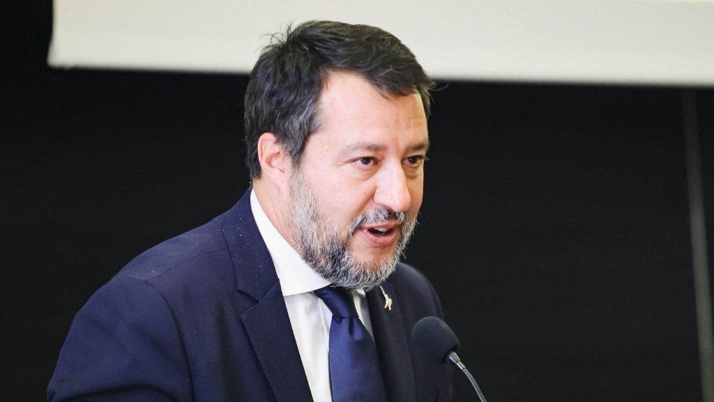 Matteo Salvini Attends Le Concessioni Di Infrastrutture E Di Servizi Di Trasporto Conference In Milan