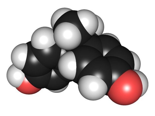 A biszfenol A vegyület 3D-s modelle