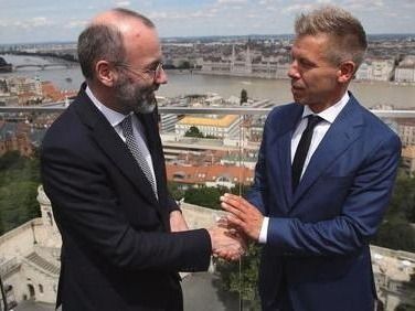 Magyar Péter és Manfred Weber