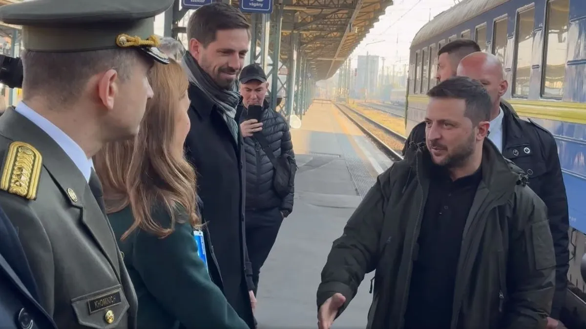 A MÁV elnöki vonatával érkezett Budapestre Volodimir Zelenszkij - videó