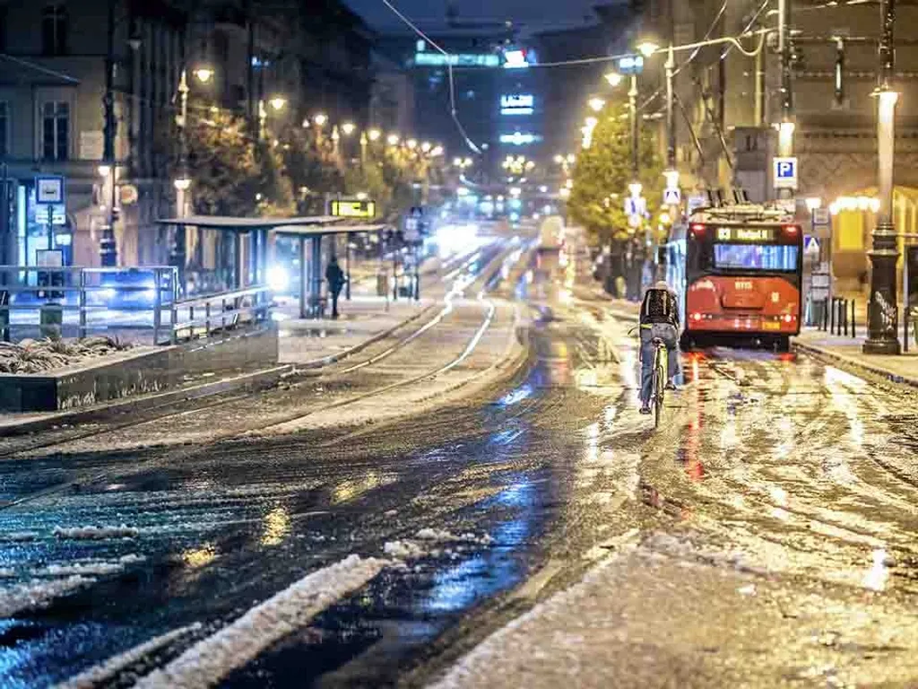 havazás, hó, időjárás, Budapest, 2024.11.22., hóidőjárás, 