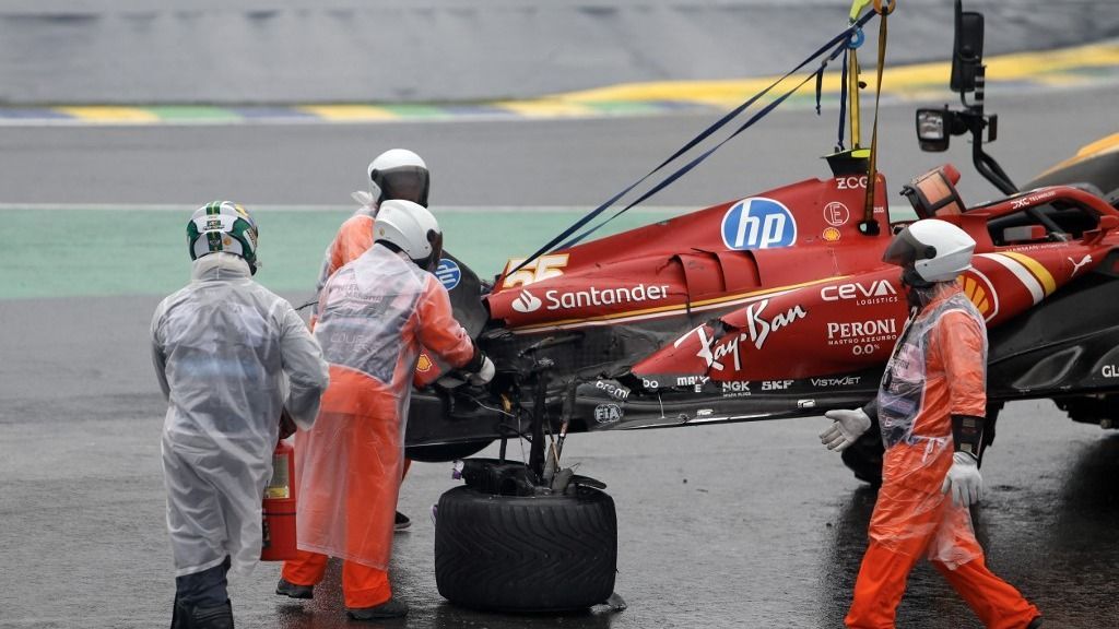 Ferrari, Carlos Sainz, baleset, időmérő, Brazil Nagydíj