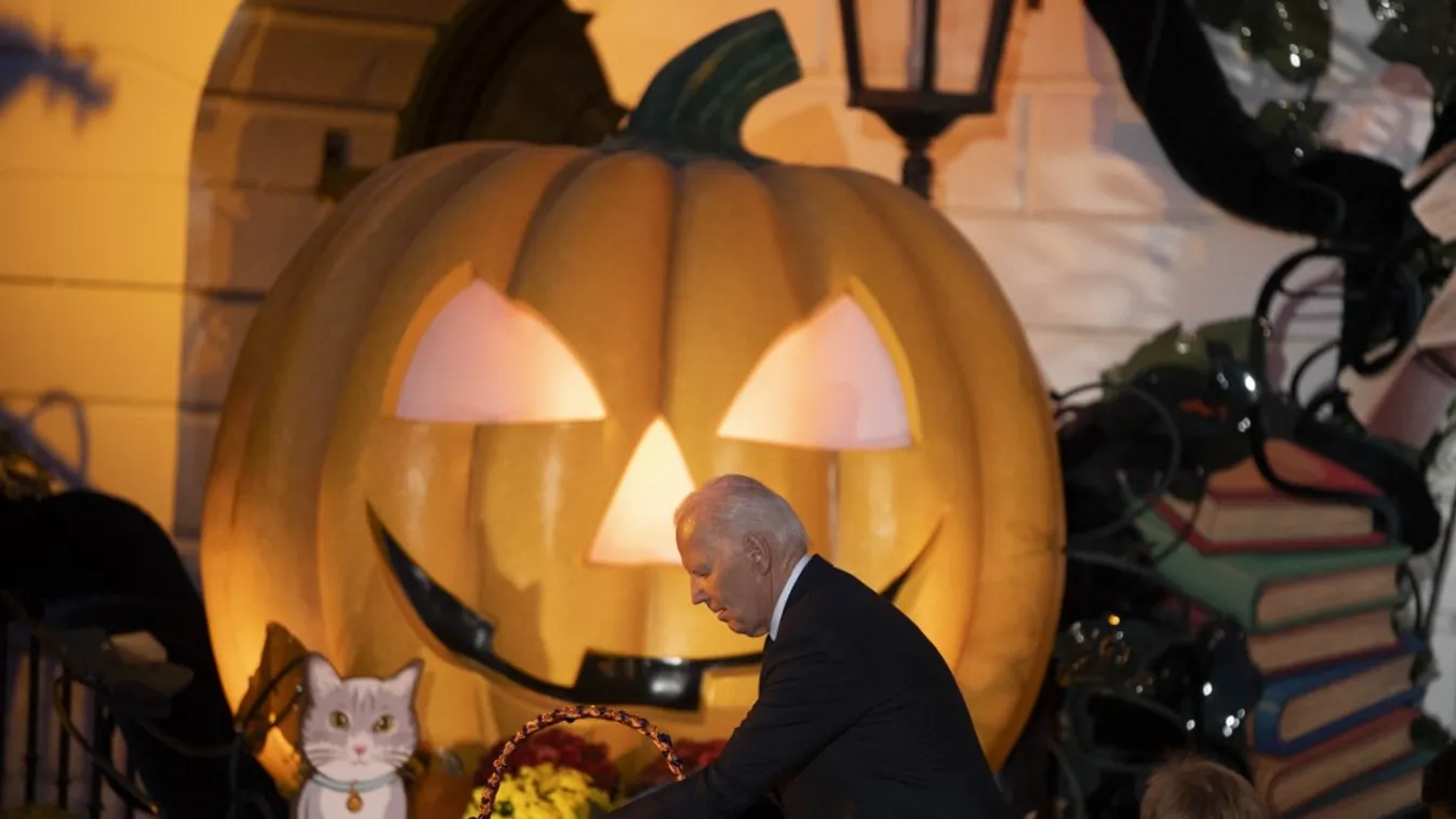 Joe Biden elnök és Jill Biden a Fehér Ház halloween-i rendezvényén Washingtonban, 2024. október 30-án (Fotó: AFP)