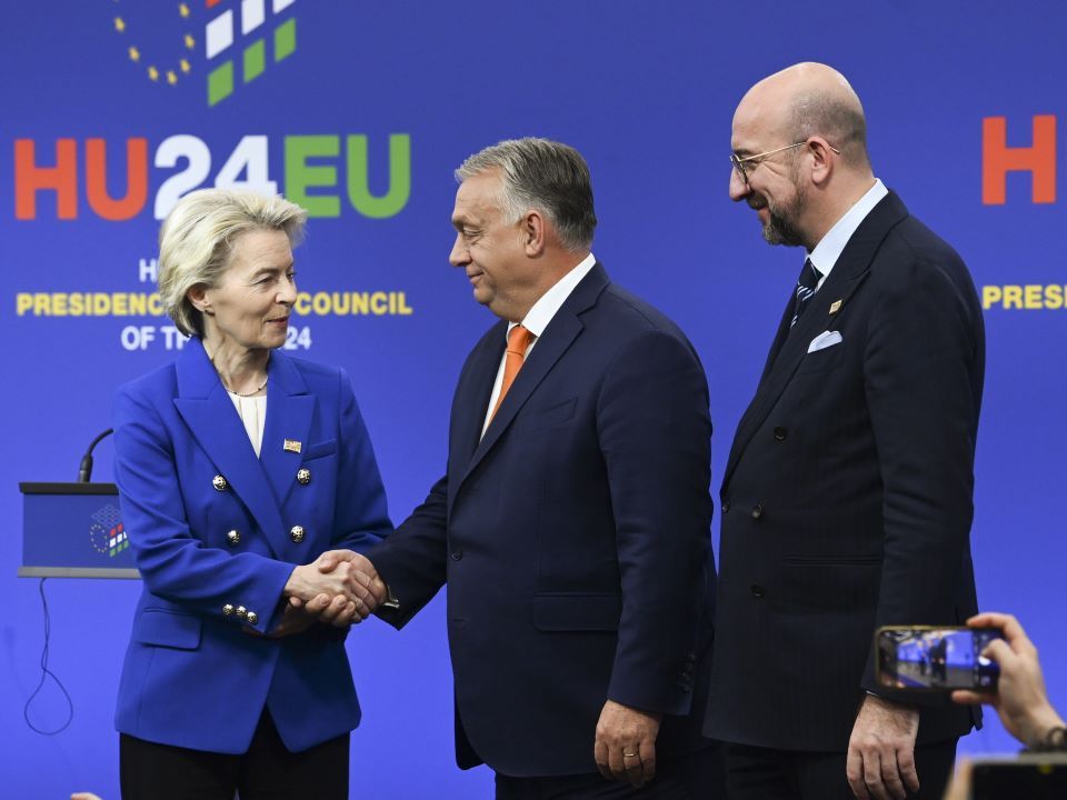 EU-csúcs Budapesten, EU-csúcsBudapesten, Európai Unió állam- és kormányfőinek informális ülése, 2024.11.08. Budapest, Orbán Viktor, OrbánViktor, Ursula von der Leyen, Charles Michel