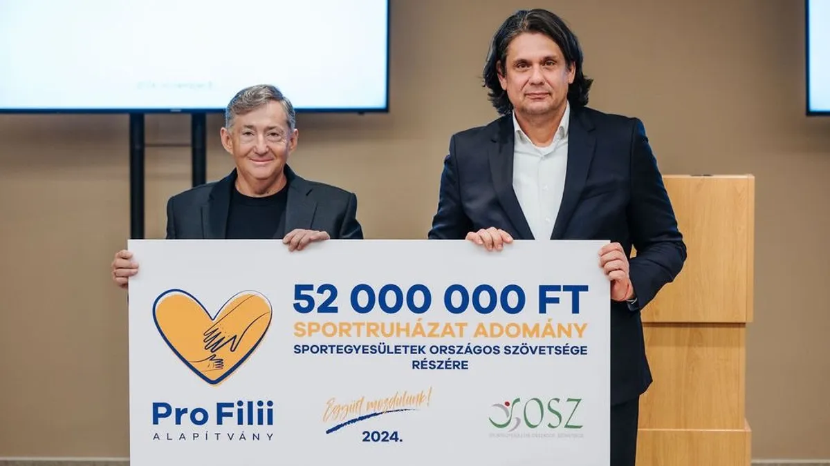 Idén is sportruházati adománnyal támogatta a rászoruló gyermekeket a Pro Filii Alapítvány