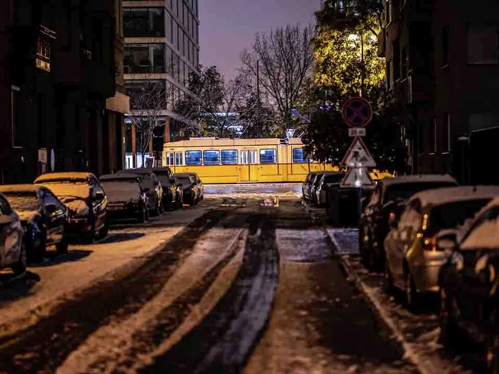 havazás, hó, időjárás, Budapest, 2024.11.22., hóidőjárás, 