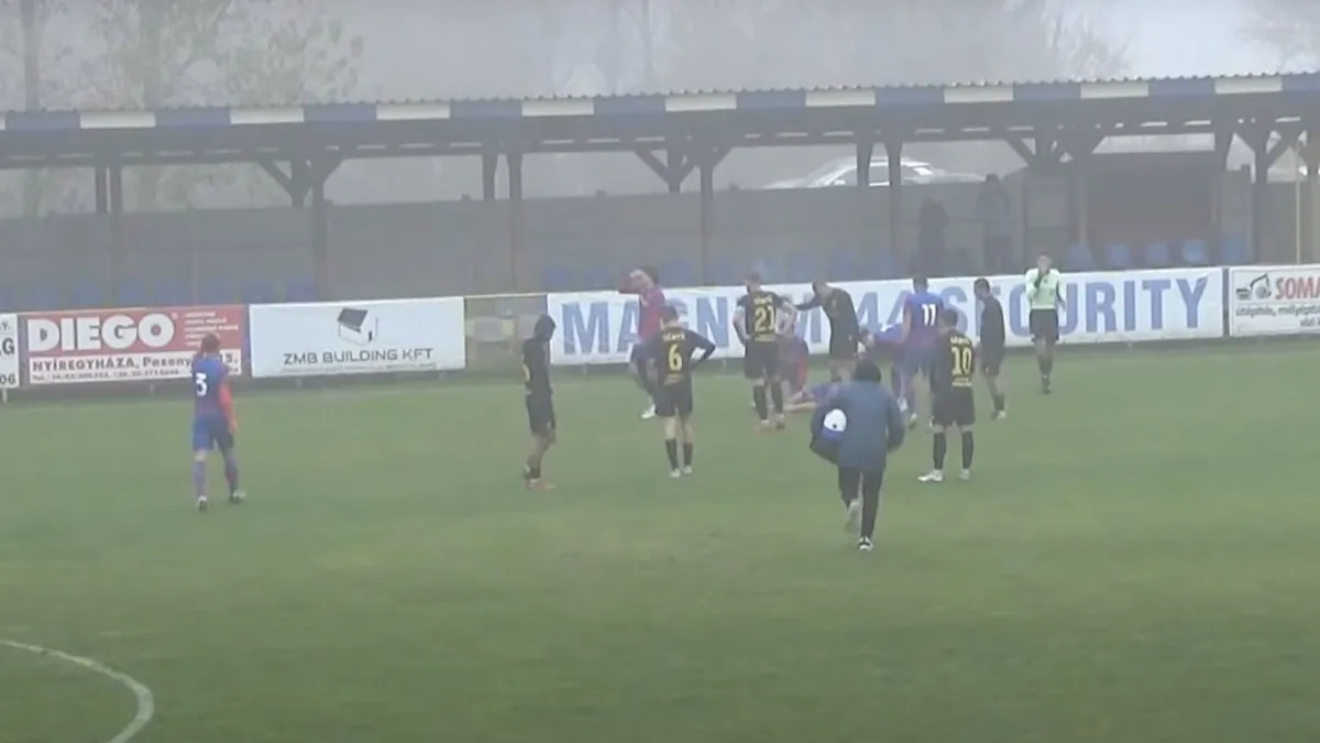 Videón az elaltatott Nyíregyháza-focista brutális lábtörése