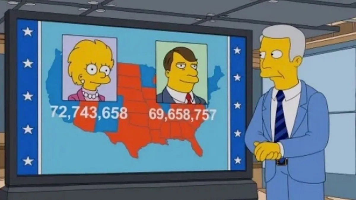 A Simpson család már 2000-ben megjósolta USA 2024-es választási térképét