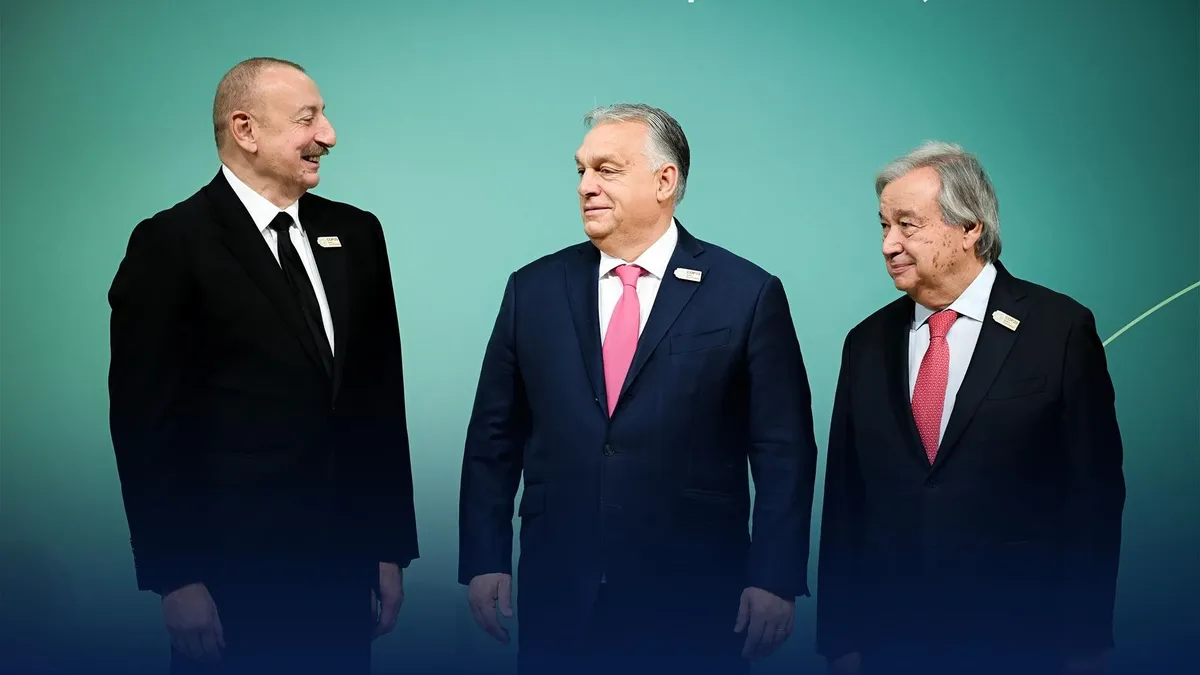 Orbán Viktor: Elkezdődött az ENSZ-klímacsúcs Azerbajdzsánban