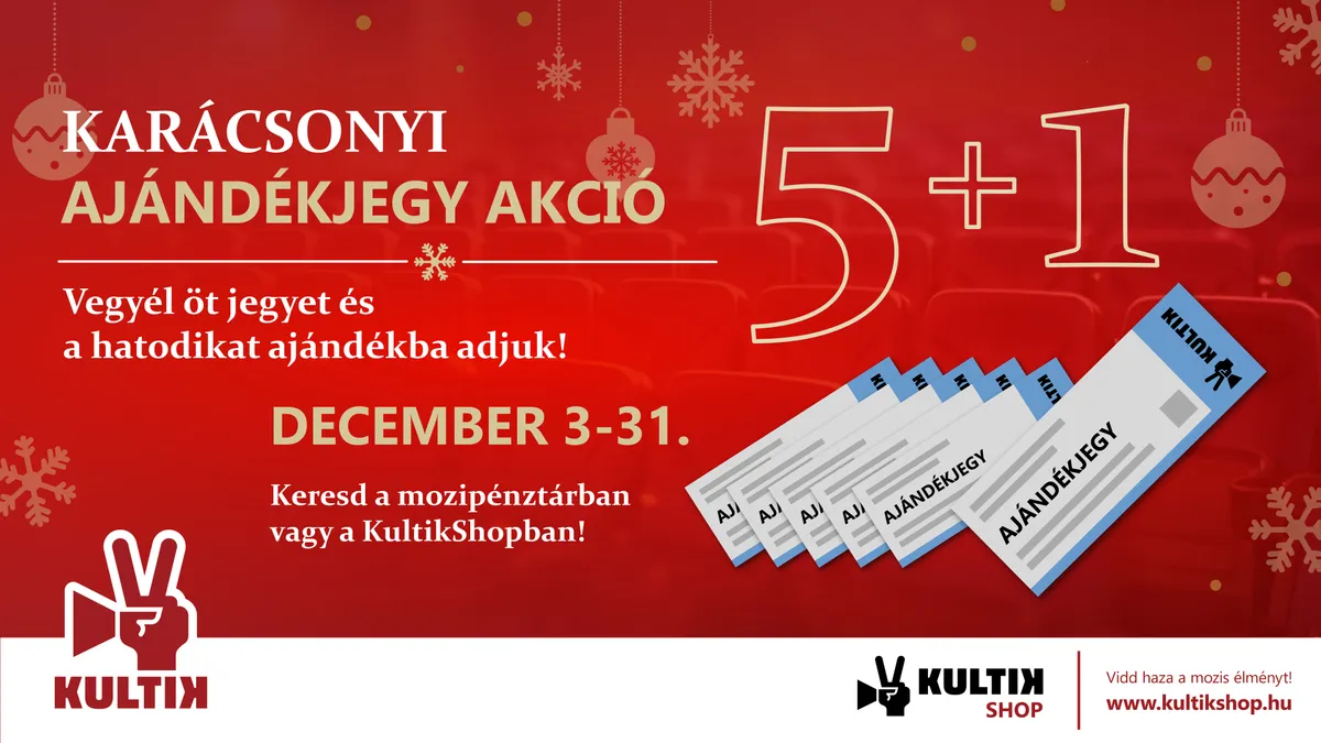 Kultik mozihálózat: Ajándékozz moziélményt karácsonyra!