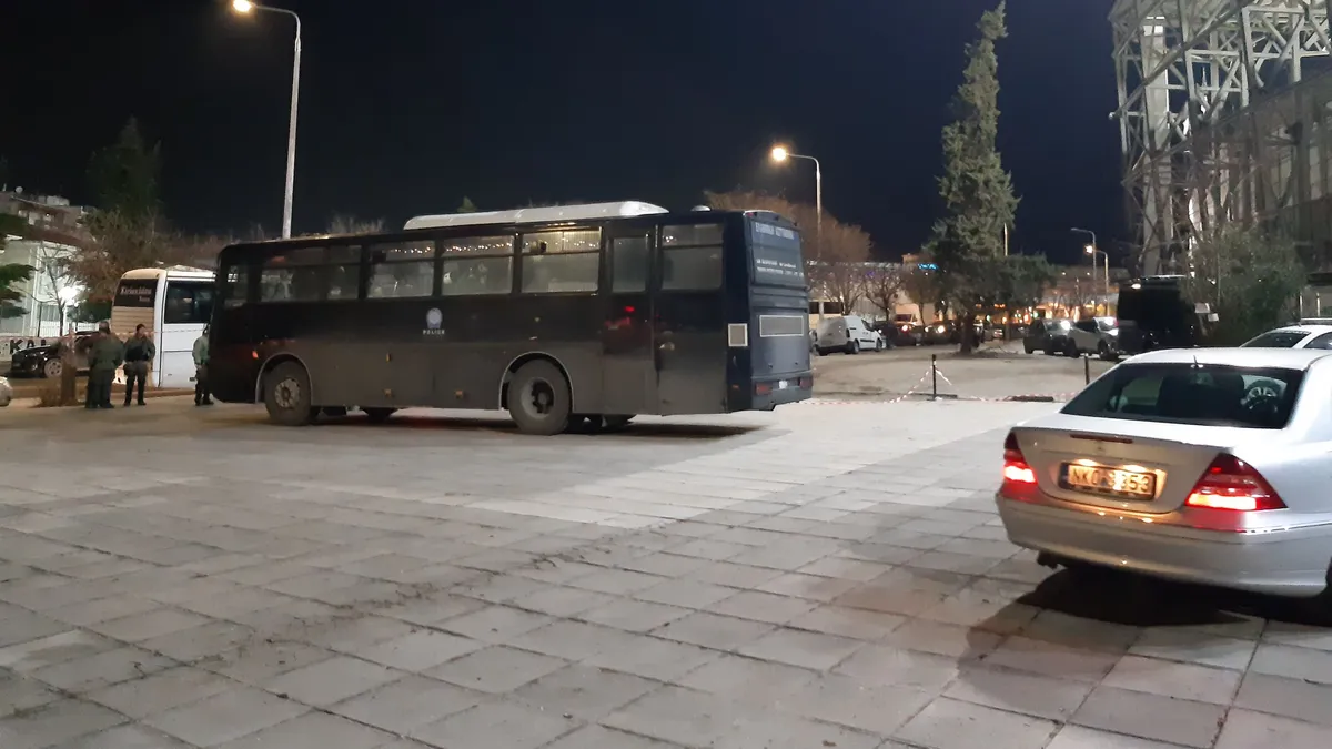 Surreal Police Bus Awaits Fradi in Greece: Exclusive Photo