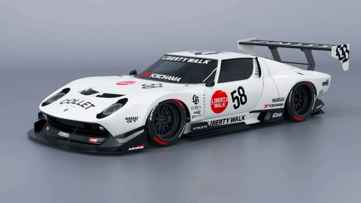 Versenyautót faragott a Lamborghini Miurából a japán Liberty Walk