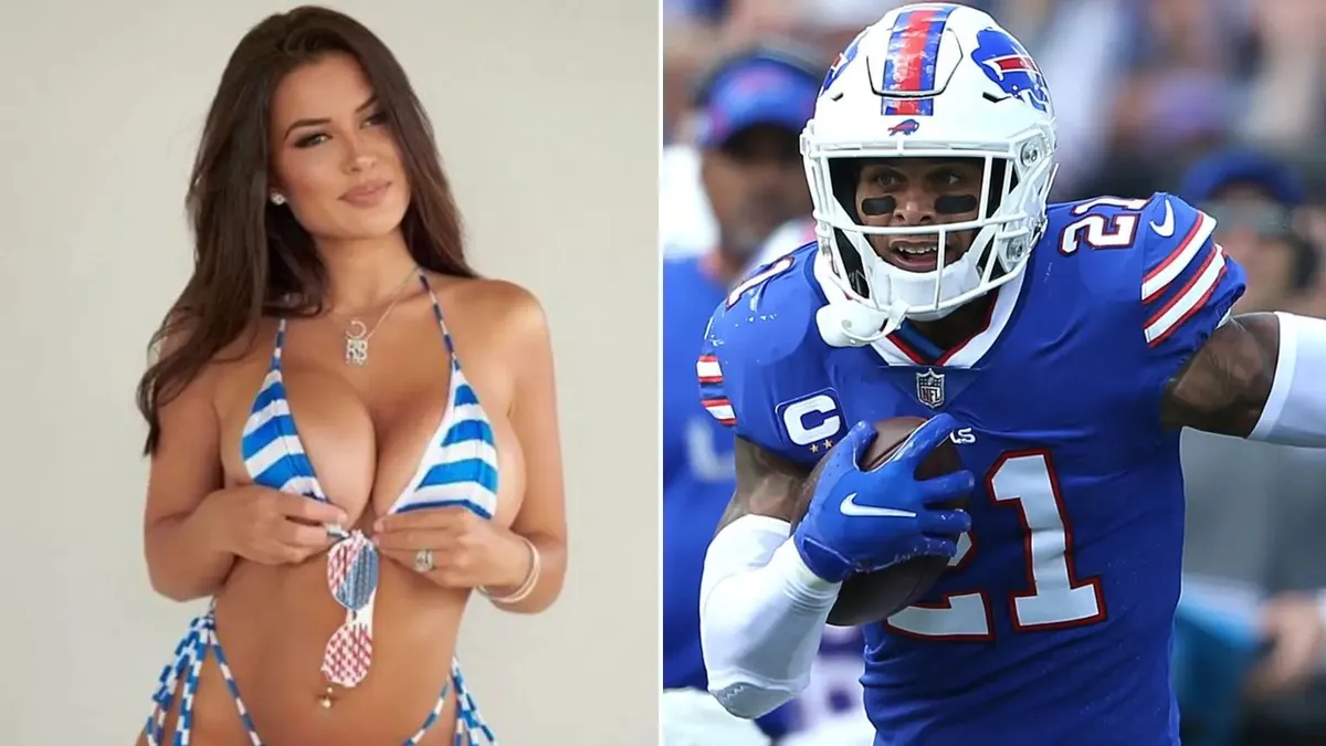 Alig takarja valami a hatalmas melleit az NFL-sztár párjának - fotók