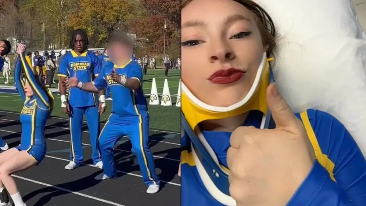 Kitörte a nyakát egy rosszul sikerült mutatvány során egy amerikai pomponlány - videó