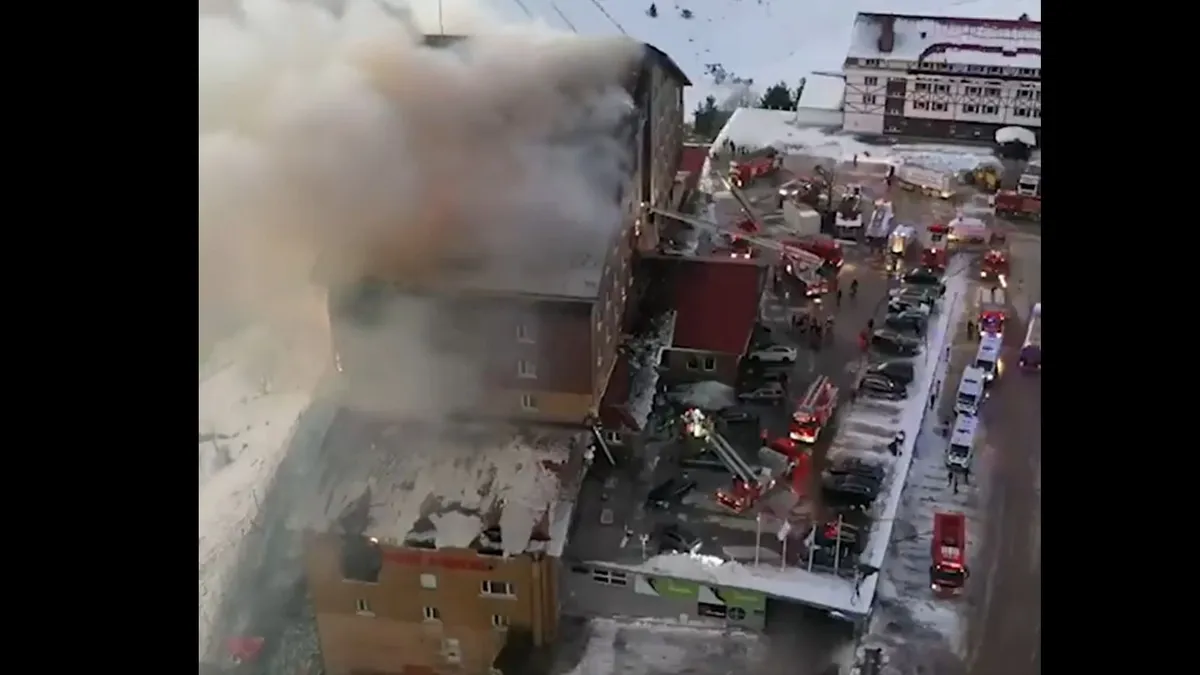 Tízen égtek halálra, miután kigyulladt a török síparadicsomban egy szálloda - videó