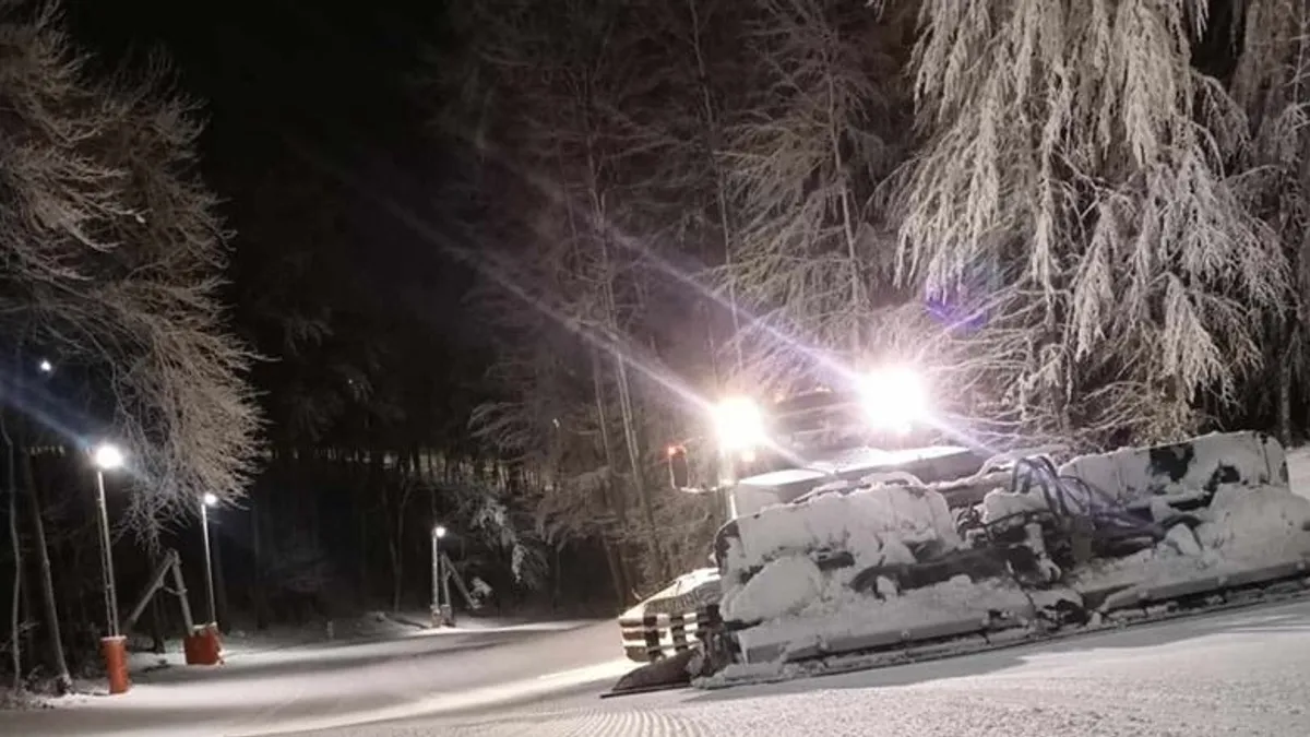 Különleges hó esett Olaszfaluban - videó