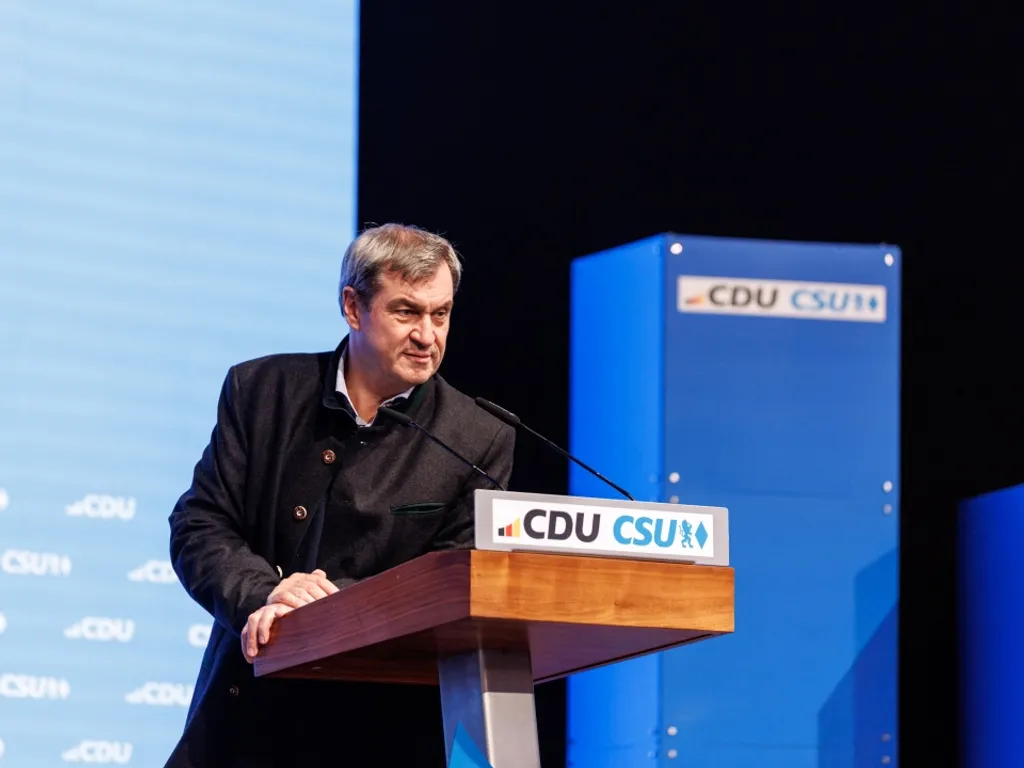 Chancellor candidate, Németország, választás, 2025. 02. 23., CDU election campaign, Markus Söde