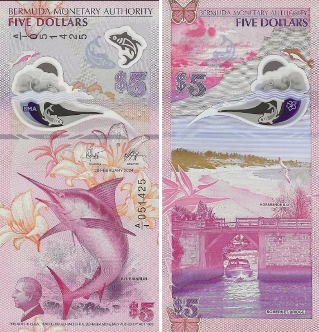 Az év bankjegye 2024, Azévbankjegye2024
Bermuda 5 dolláros