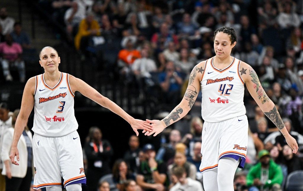 Phoenix Mercury v Minnesota Lynx - Game Two, Diana Taurasi, Brittney Griner,