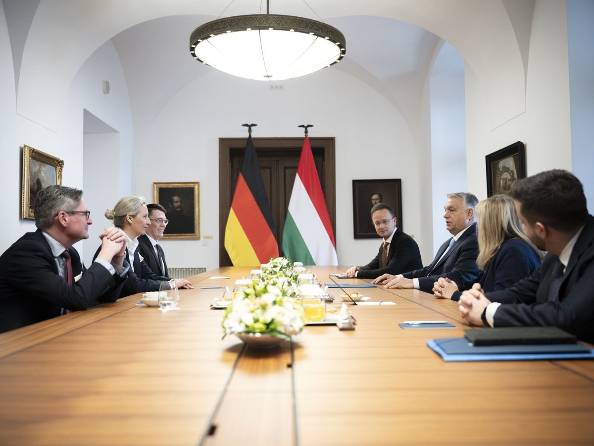 Orbán Viktor fogadta a német AfD társelnökét, OrbánViktor, 2025.02.12.