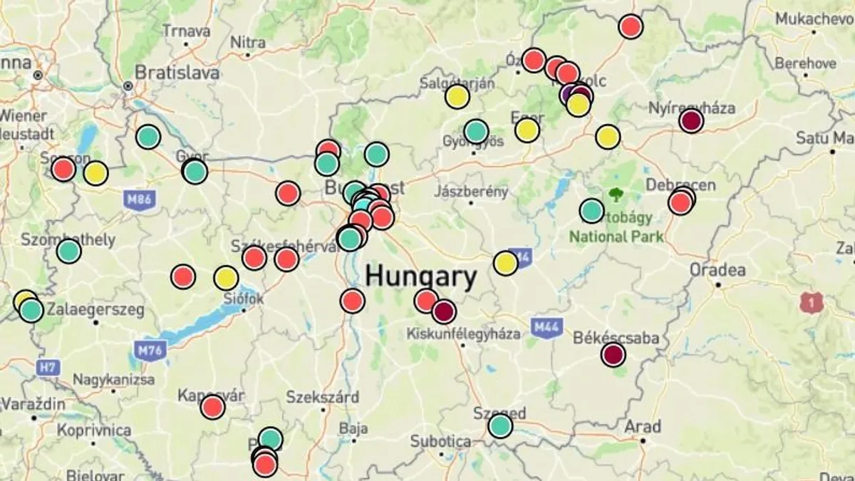 Veszélyessé a levegő több magyar városban is