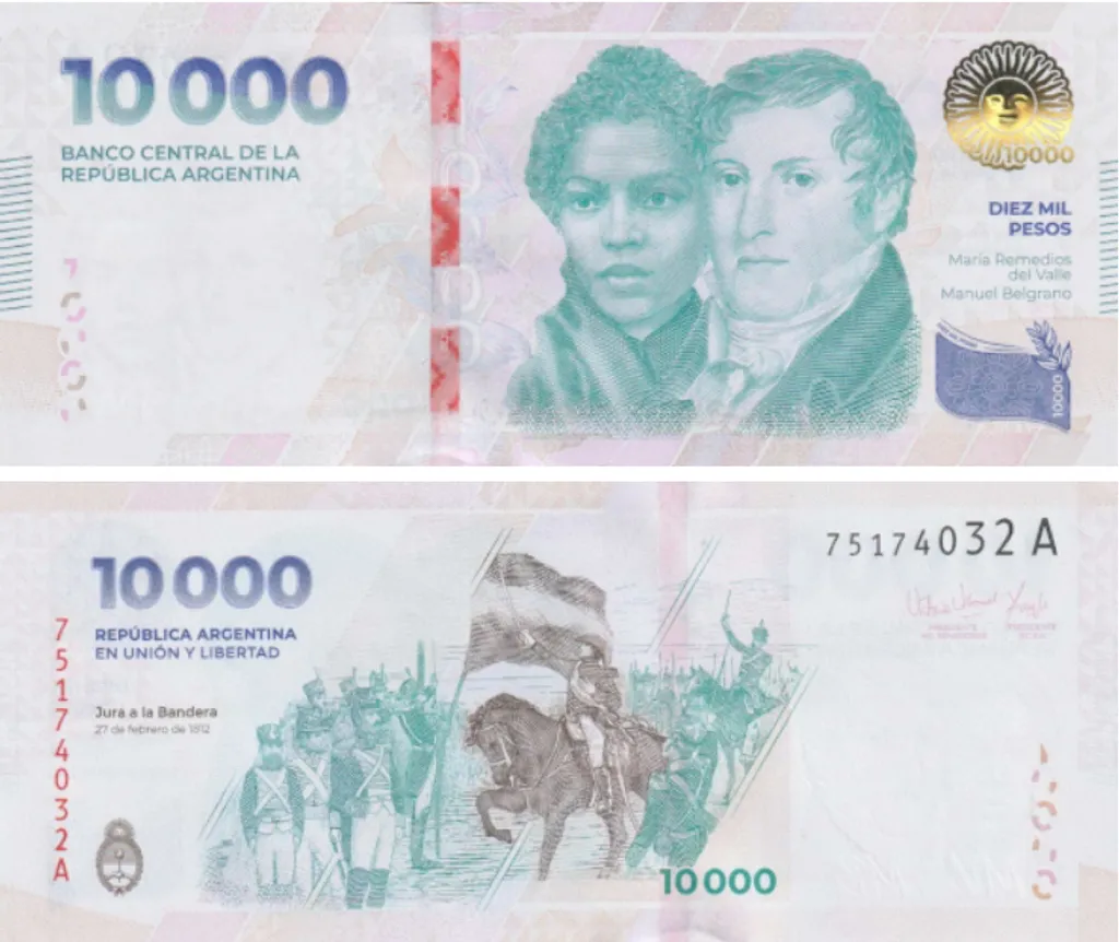 Az év bankjegye 2024, Azévbankjegye2024
Argentína 10000 peso