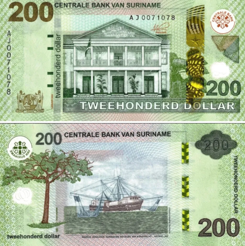 Az év bankjegye 2024, Azévbankjegye2024
Suriname 200 dolláros