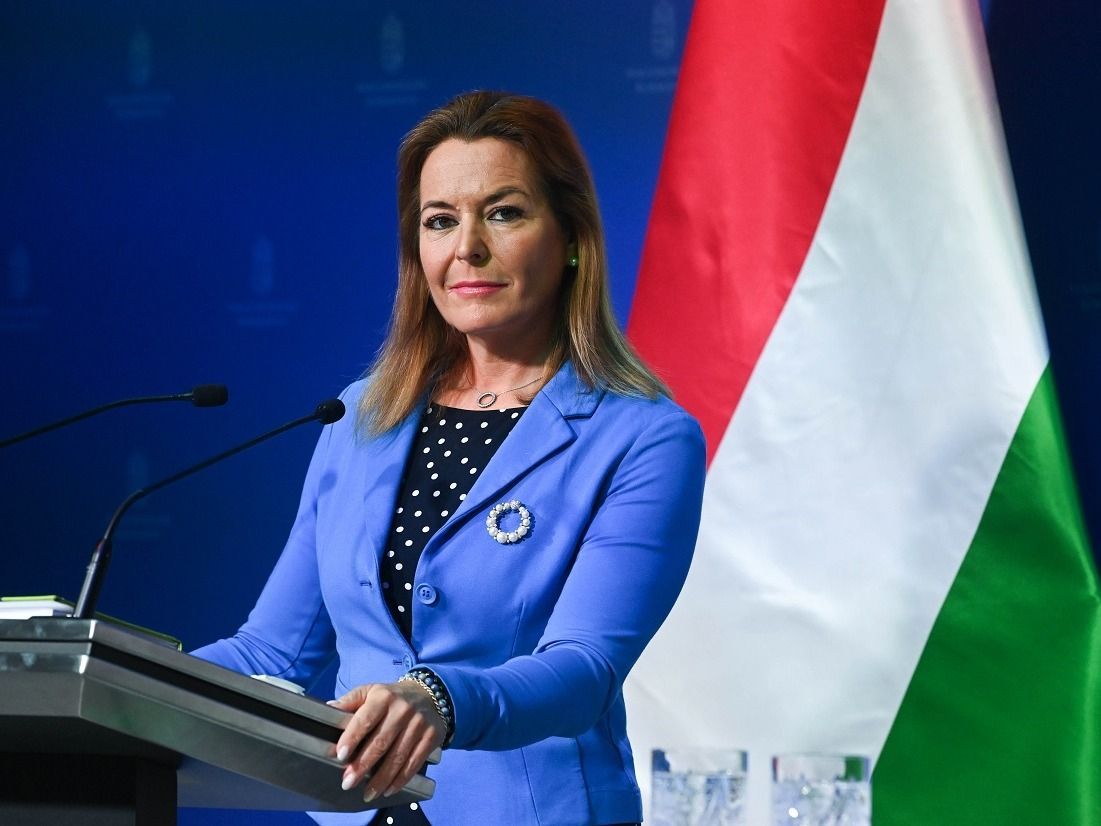 Vitályos Eszter kormányszóvivő a Kormányinfó sajtótájékoztatón Budapesten, 2025. február 6-án. (Fotó: MTI/Bruzák Noémi)