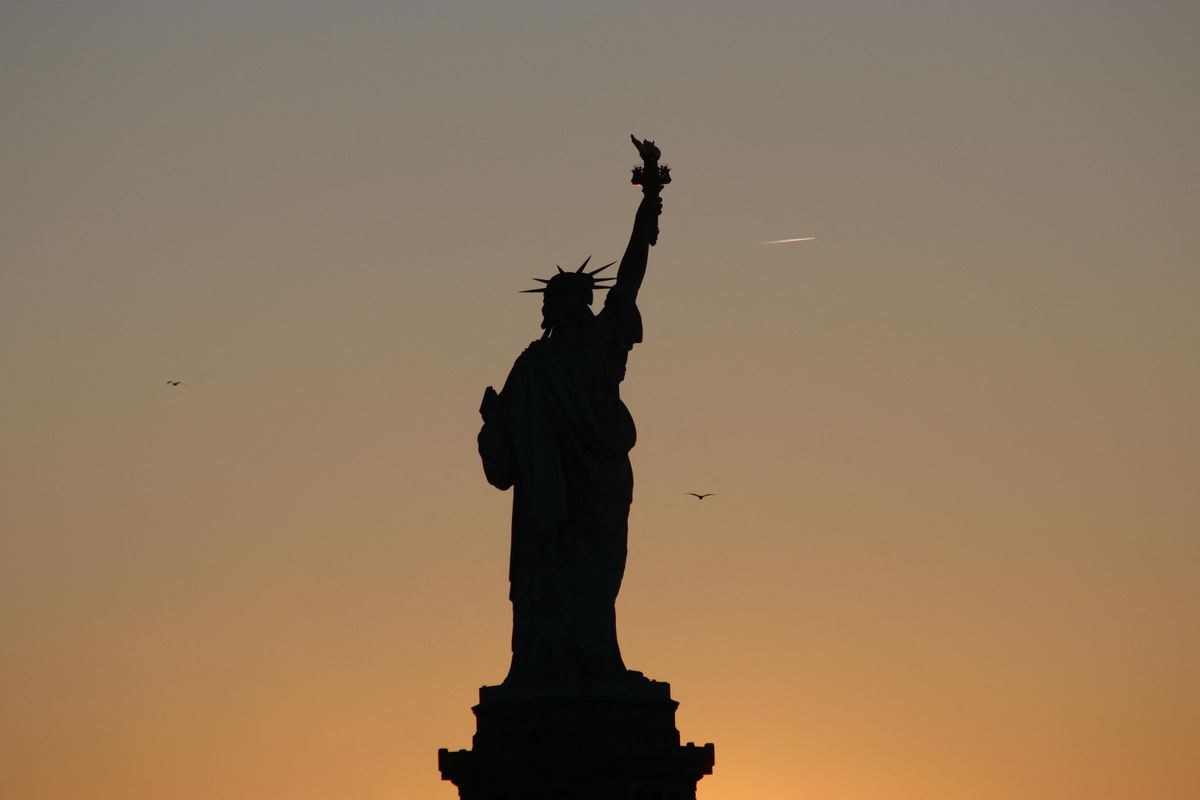 SzabadságszoboNewYork
NEW YORK, UNITED STATES - NOVEMBER 17: A view of the Statue of Liberty during the sunrise in New York, United States on November 17, 2024. Islam Dogru / Anadolu (Photo by Islam Dogru / ANADOLU / Anadolu via AFP)