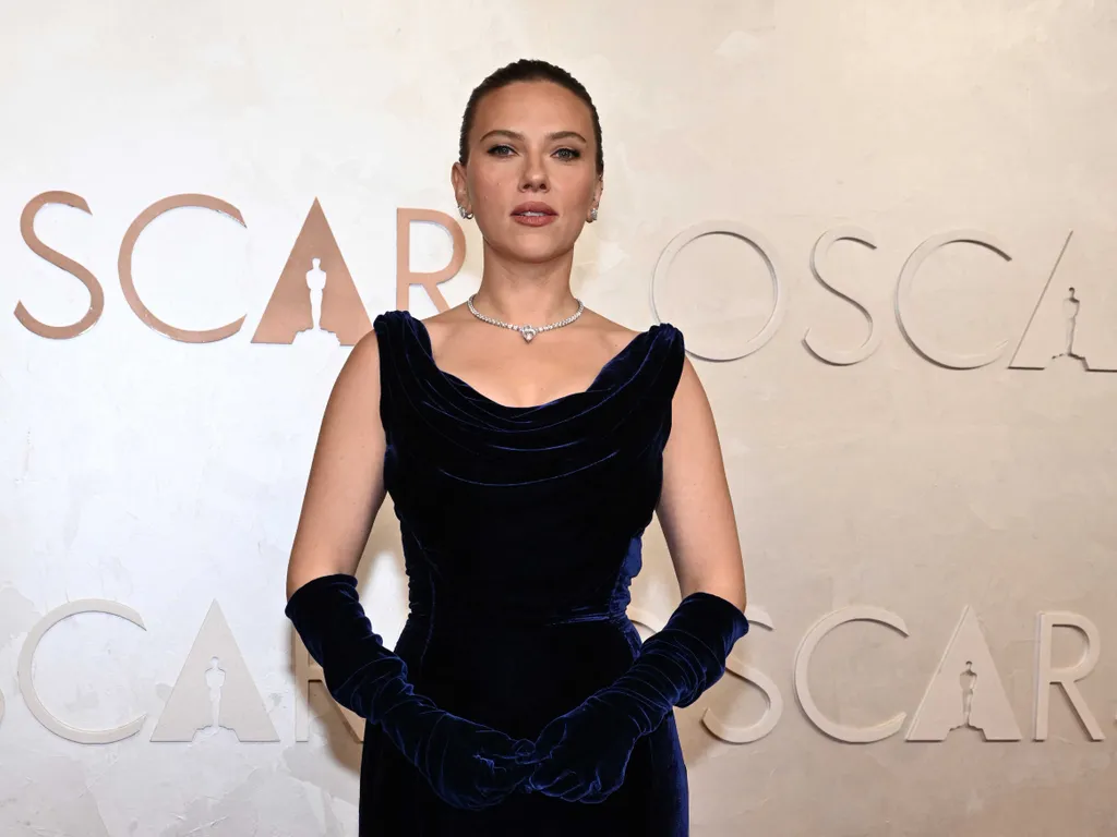 97. Oscar-gála, 97.Oscar-gála,  Oscar-gála,  Oscar-gála2025,  Oscar-díj, film, díjátadó, US actress Scarlett Johansson attends the 97th Annual Academy Awards at the Dolby Theatre in Hollywood, California on March 2, 2025. (Photo by ANGELA WEISS / 