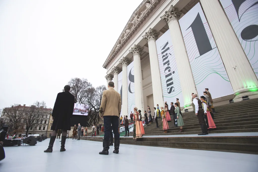 Ünnepi műsor, Nemzeti Ünnep, Magyar Nemzeti Múzeum kertje, 2025. 03. 15.