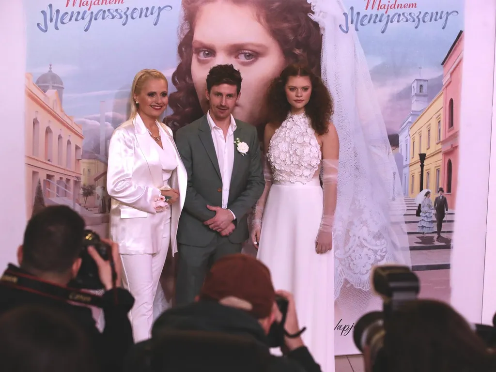 Bényi Ildikó, BényiIldikó,  20240206 Budapest
Majdnem menyasszony című film sajtópremierje.
fotó: Havran Zoltán (HZ)
Magyar Nemzet
képen: Bényi Ildikó, Hajdu Tibor, Kelemen Hanna