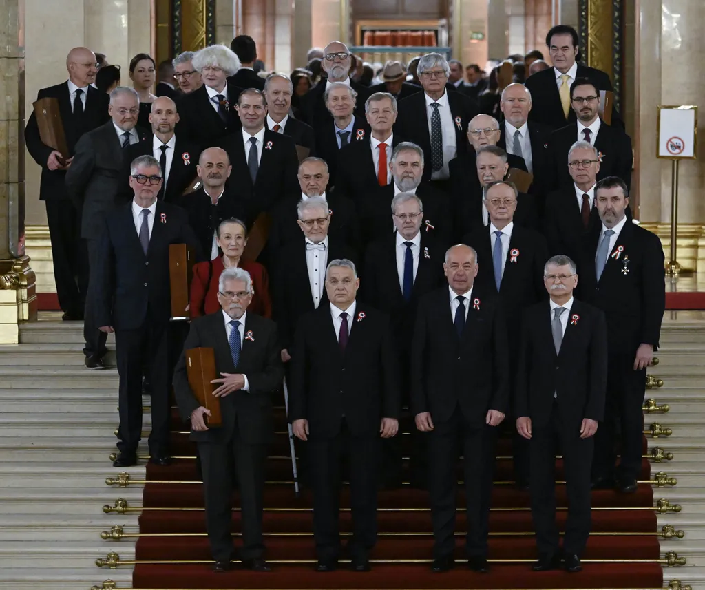 Kossuth- és Széchenyi-díjak ünnepélyes átadása, KossuthésSzéchenyidíjak, Március 15. nemzeti ünnep, Országház, kupolaterem, Parlament, 2025.03.14.