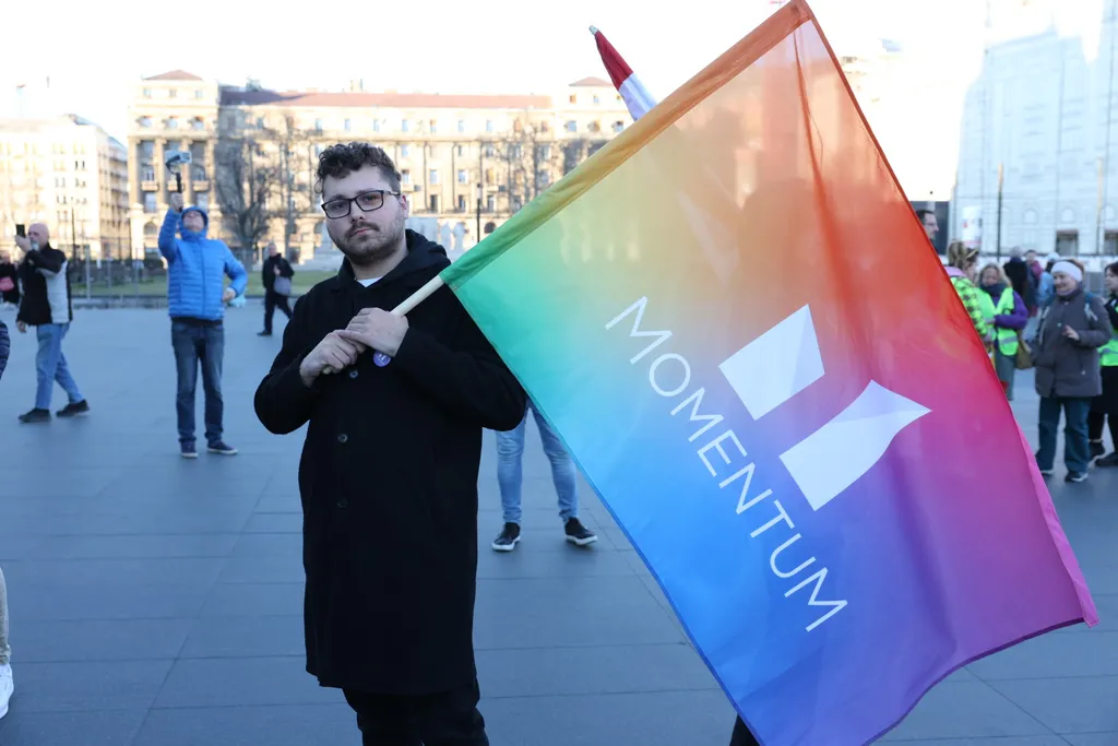 Momentumos tüntetés, hídfoglalás,
Momentumostüntetéshídfoglalás, 20245.03.18.
