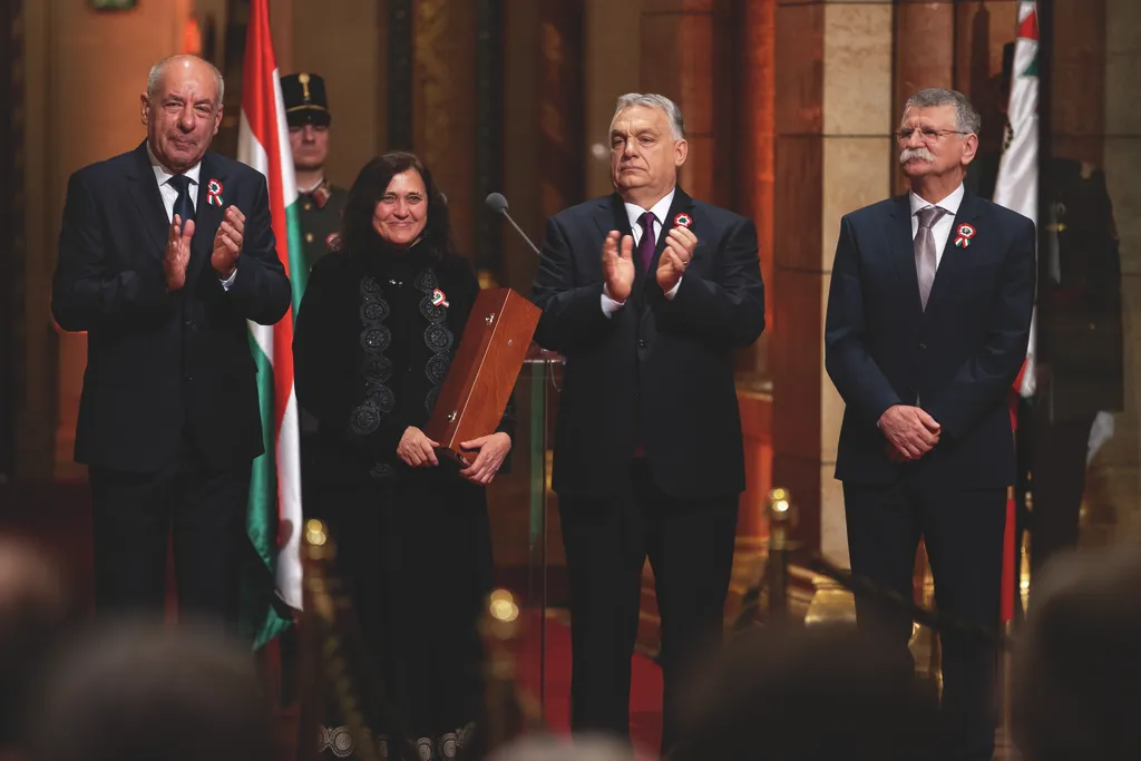 Kossuth- és Széchenyi-díjak ünnepélyes átadása, KossuthésSzéchenyidíjak, Március 15. nemzeti ünnep, Országház, kupolaterem, Parlament, 2025.03.14.