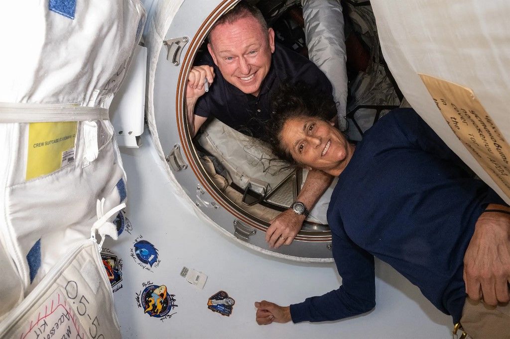 Suni Williams és Butch Wilmore az ISS fedélzetén