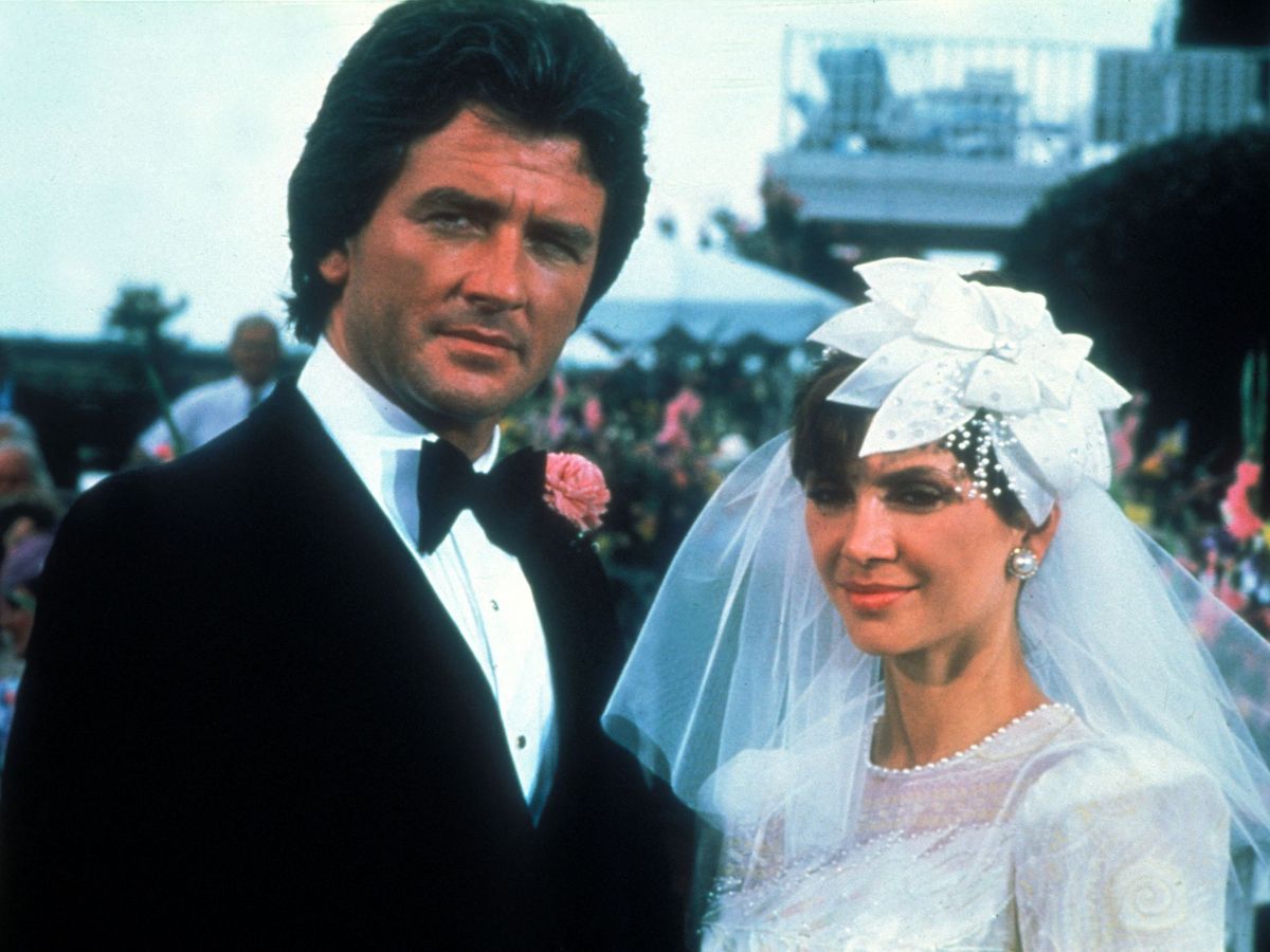 Dallas
Year: 1980
Director: Irving Moore
Victoria Principal
Patrick Duffy (Photo by Photo12.com - Collection Cinema / Photo12 via AFP)