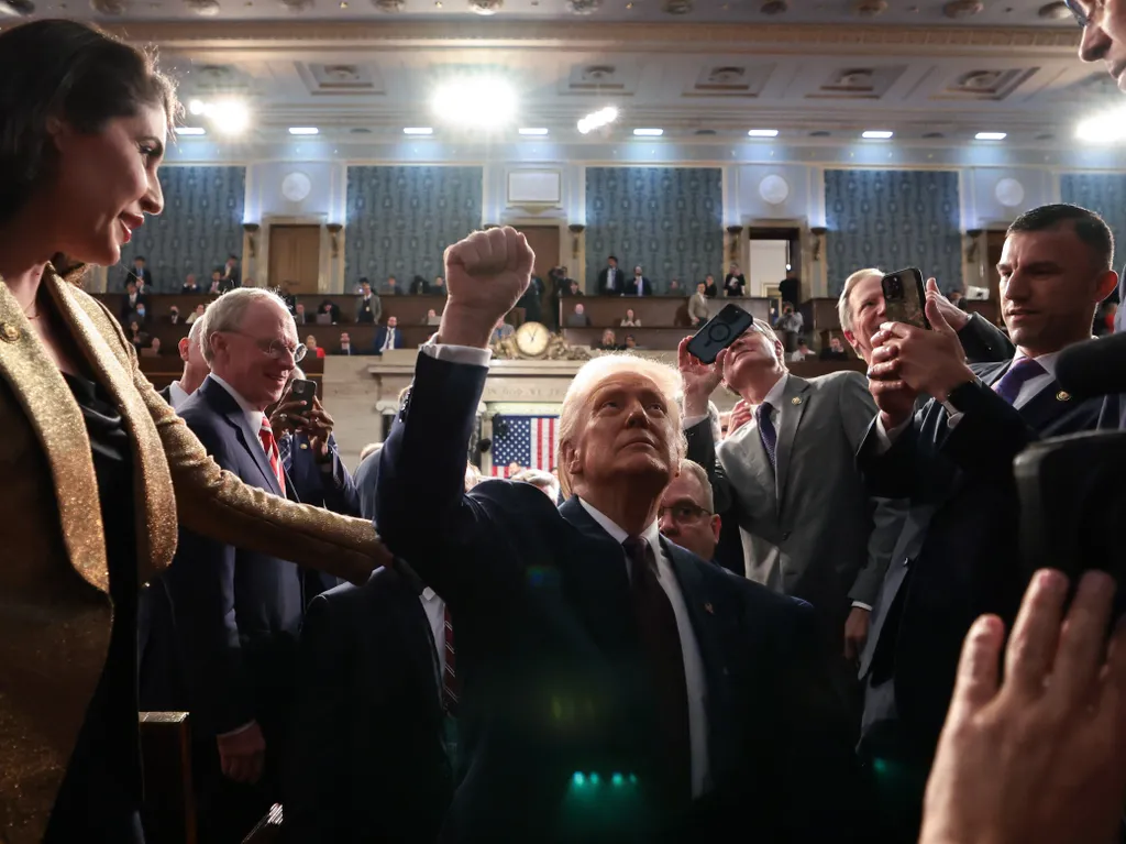Donald Trump, amerikai elnök amerika, Kongresszus ülés, washingtoni Capitoliumban, 2025. 03. 04.