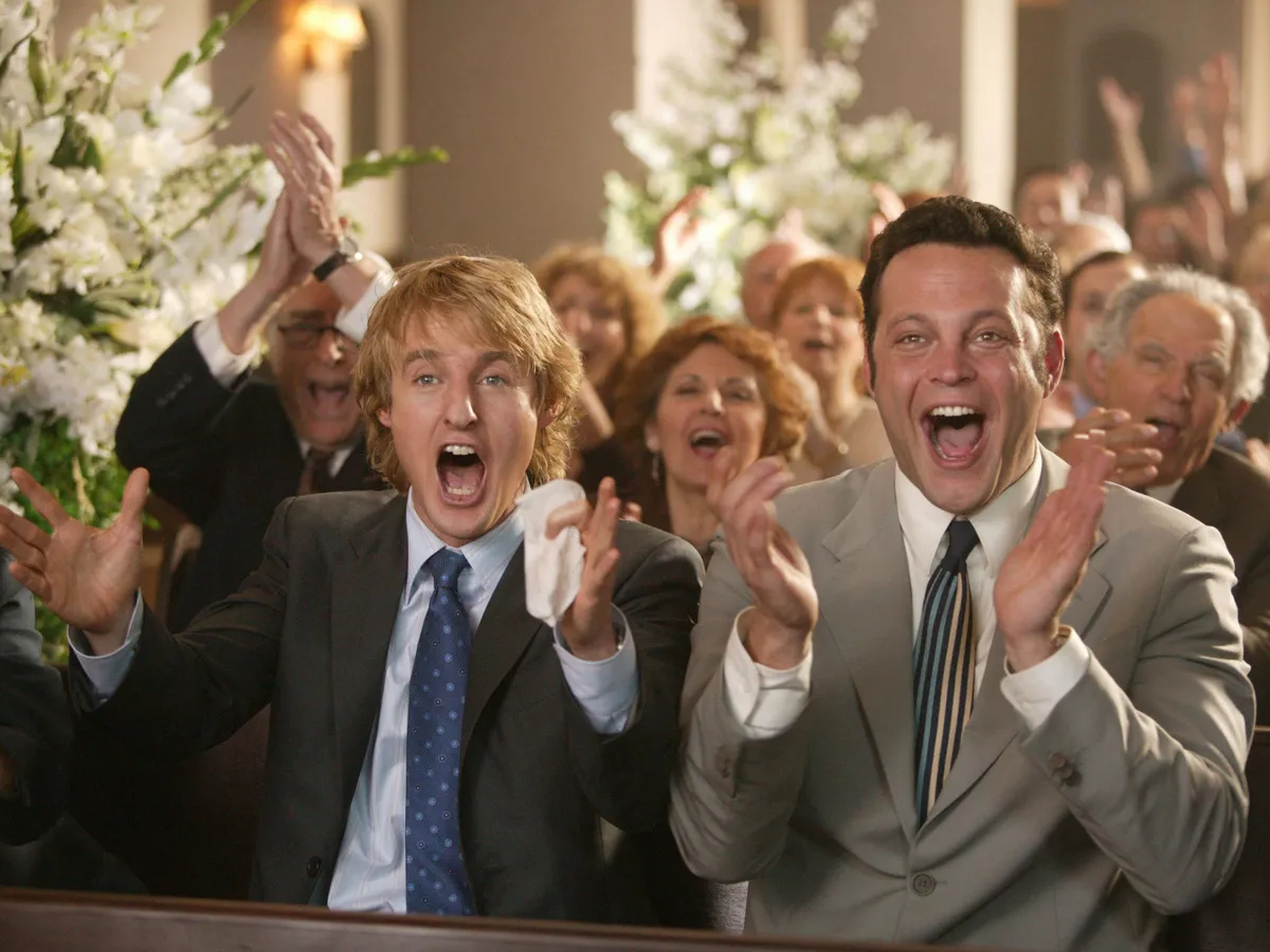 Ünneprontók ünnepe, Vince Vaughn, VinceVaughn, Serial noceurs Wedding crashers Year: 2005 - USA Owen Wilson, Vince Vaughn Director: David Dobkin (Photo by Archives du 7eme Art / Photo12 via AFP)