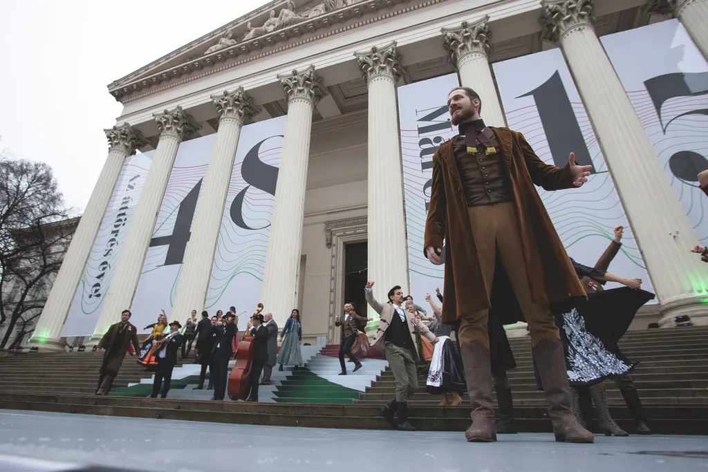 Ünnepi műsor, Nemzeti Ünnep, Magyar Nemzeti Múzeum kertje, 2025. 03. 15.